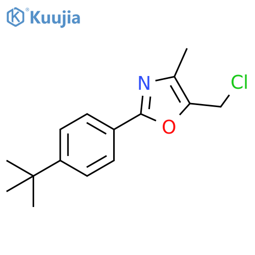 2-(4-tert-butylphenyl)-5-(chloromethyl)-4-methyl-1,3-oxazole structure