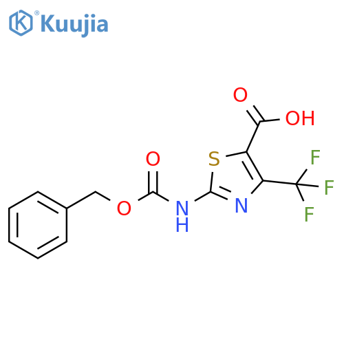 2-{(benzyloxy)carbonylamino}-4-(trifluoromethyl)-1,3-thiazole-5-carboxylic acid structure