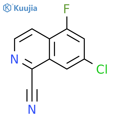 7-chloro-5-fluoroisoquinoline-1-carbonitrile structure