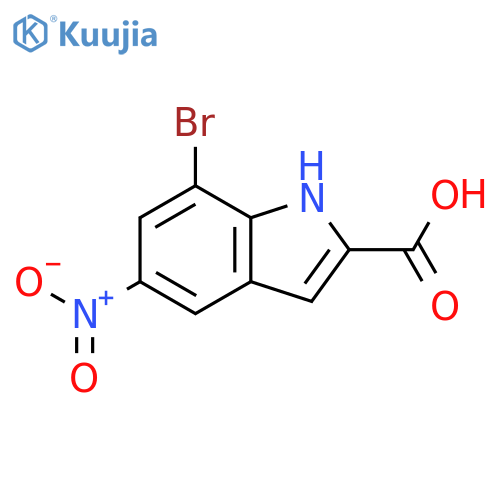 7-bromo-5-nitro-1H-indole-2-carboxylic acid structure