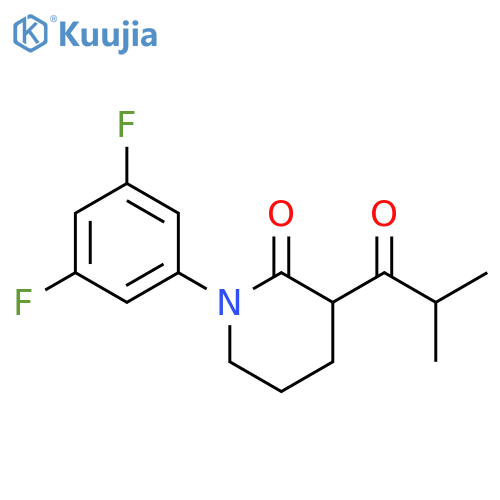 1-(3,5-difluorophenyl)-3-(2-methylpropanoyl)piperidin-2-one structure