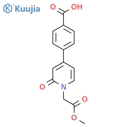 4-[1-(2-Methoxy-2-oxoethyl)-2-oxo-1,2-dihydropyridin-4-yl]benzoic acid structure