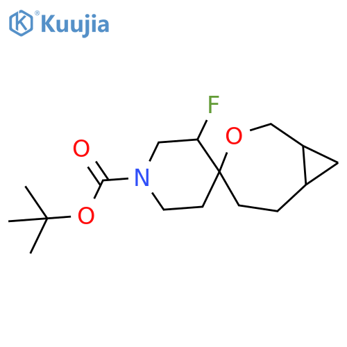 tert-Butyl 3'-fluoro-3-oxaspiro[bicyclo[5.1.0]octane-4,4'-piperidine]-1'-carboxylate structure