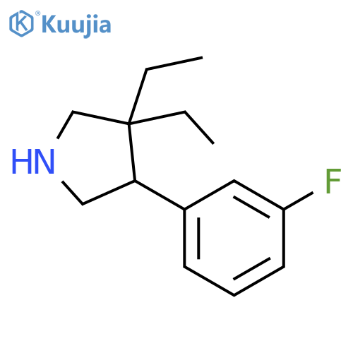 3,3-diethyl-4-(3-fluorophenyl)pyrrolidine structure