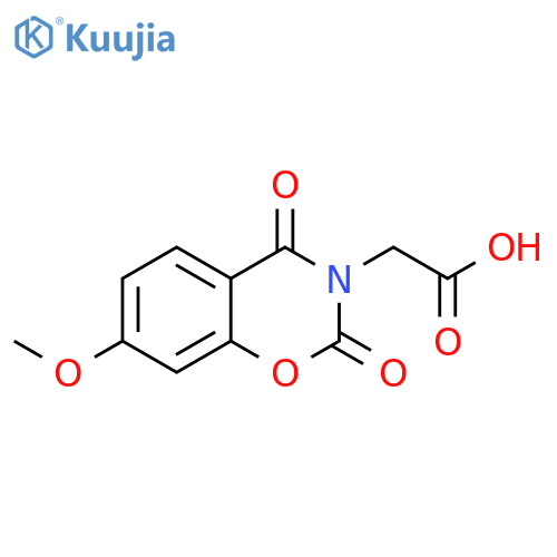 2-(7-methoxy-2,4-dioxo-3,4-dihydro-2H-1,3-benzoxazin-3-yl)acetic acid structure