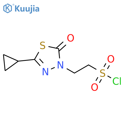 2-(5-cyclopropyl-2-oxo-2,3-dihydro-1,3,4-thiadiazol-3-yl)ethane-1-sulfonyl chloride structure