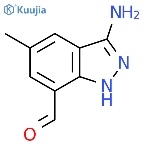 3-amino-5-methyl-1H-indazole-7-carbaldehyde structure