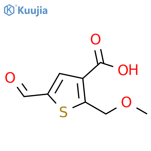 5-formyl-2-(methoxymethyl)thiophene-3-carboxylic acid structure