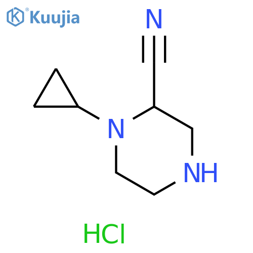 1-cyclopropylpiperazine-2-carbonitrile dihydrochloride structure