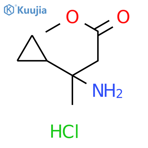 methyl 3-amino-3-cyclopropylbutanoate hydrochloride structure