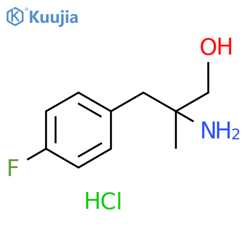 2-amino-3-(4-fluorophenyl)-2-methylpropan-1-ol hydrochloride structure