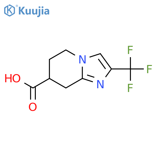 2-(trifluoromethyl)-5H,6H,7H,8H-imidazo1,2-apyridine-7-carboxylic acid structure