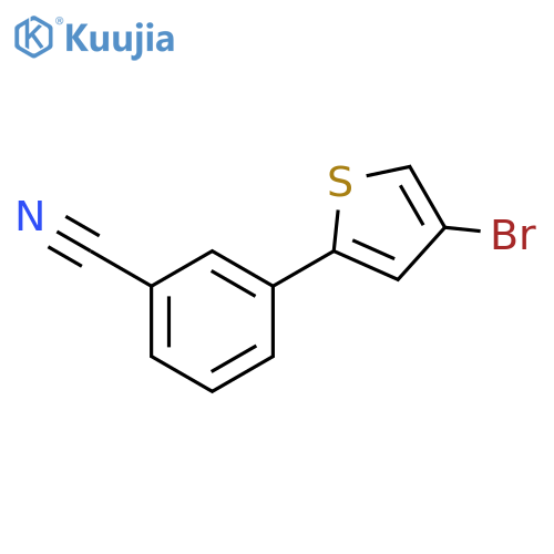 3-(4-bromothiophen-2-yl)benzonitrile structure