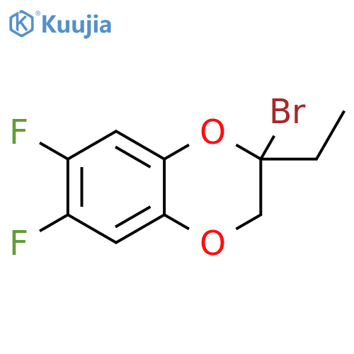 2-bromo-2-ethyl-6,7-difluoro-2,3-dihydro-1,4-benzodioxine structure