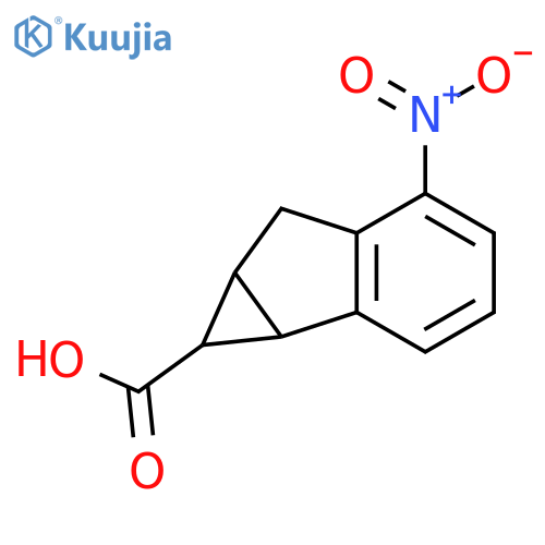 5-nitro-1H,1aH,6H,6aH-cyclopropaaindene-1-carboxylic acid structure
