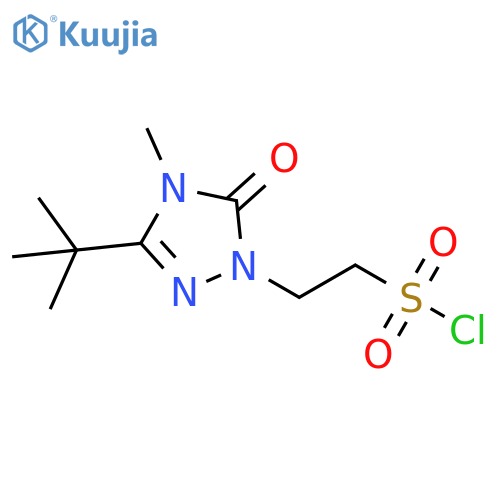 2-(3-tert-butyl-4-methyl-5-oxo-4,5-dihydro-1H-1,2,4-triazol-1-yl)ethane-1-sulfonyl chloride structure