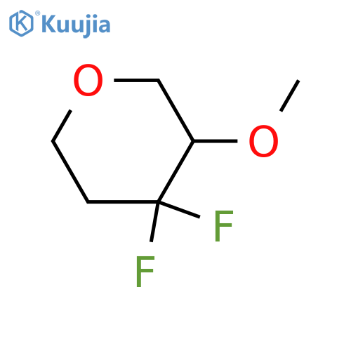 4,4-difluoro-3-methoxyoxane structure