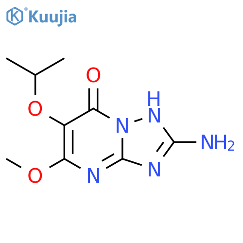 2-amino-5-methoxy-6-(propan-2-yloxy)-4H,7H-1,2,4triazolo1,5-apyrimidin-7-one structure