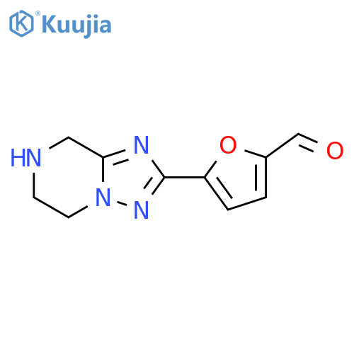 5-{5H,6H,7H,8H-1,2,4triazolo1,5-apyrazin-2-yl}furan-2-carbaldehyde structure