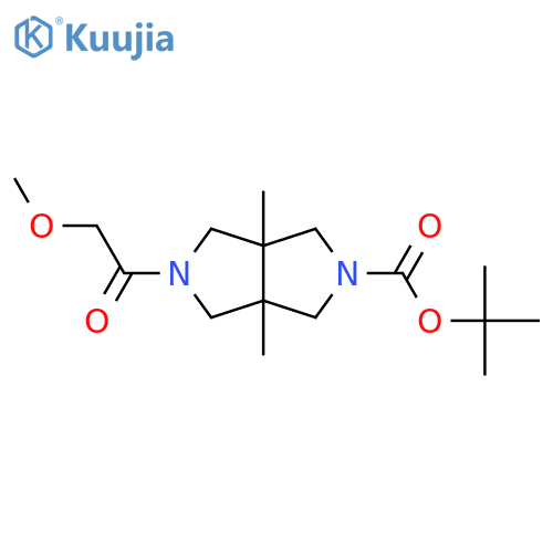 tert-butyl 5-(2-methoxyacetyl)-3a,6a-dimethyl-octahydropyrrolo3,4-cpyrrole-2-carboxylate structure