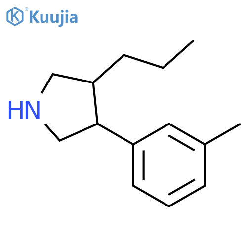 Pyrrolidine, 3-(3-methylphenyl)-4-propyl- structure