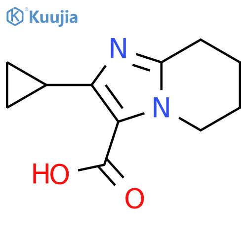 2-cyclopropyl-5H,6H,7H,8H-imidazo1,2-apyridine-3-carboxylic acid structure