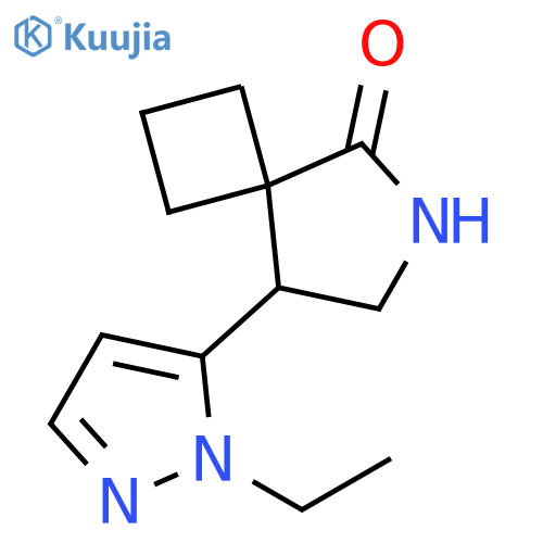 8-(1-ethyl-1H-pyrazol-5-yl)-6-azaspiro3.4octan-5-one structure