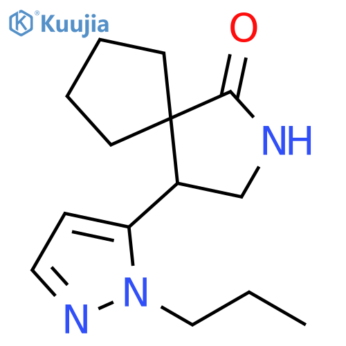 4-(1-propyl-1H-pyrazol-5-yl)-2-azaspiro4.4nonan-1-one structure