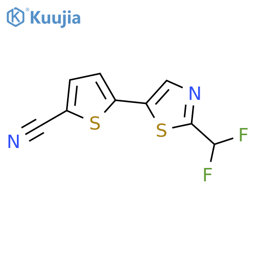 5-2-(difluoromethyl)-1,3-thiazol-5-ylthiophene-2-carbonitrile structure