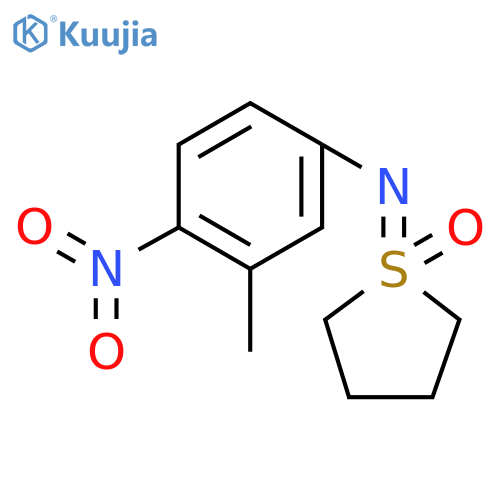 1-(3-methyl-4-nitrophenyl)imino-1lambda6-thiolan-1-one structure