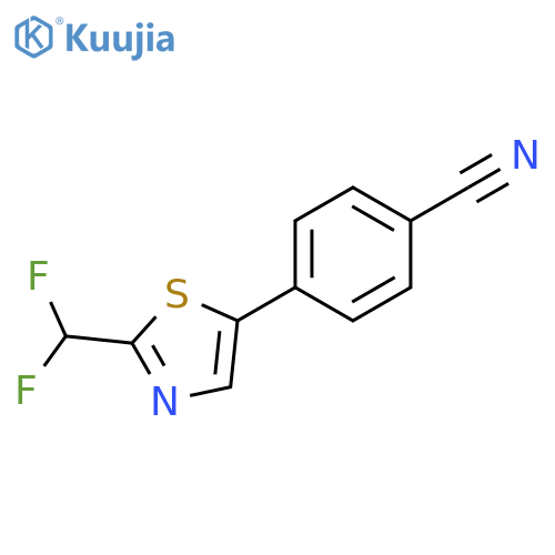 4-2-(difluoromethyl)-1,3-thiazol-5-ylbenzonitrile structure