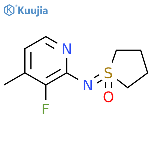 1-(3-fluoro-4-methylpyridin-2-yl)imino-1lambda6-thiolan-1-one structure