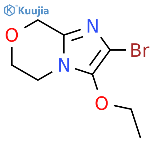 2-bromo-3-ethoxy-5H,6H,8H-imidazo2,1-c1,4oxazine structure