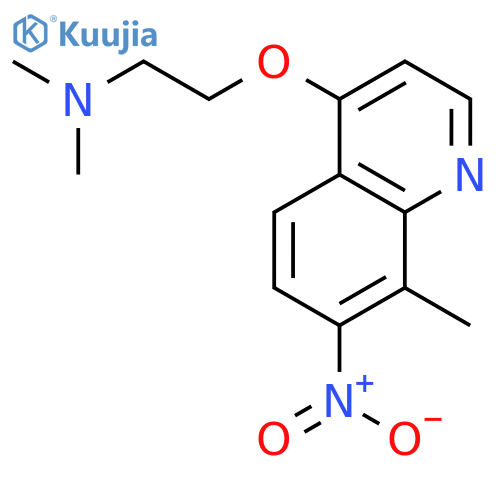 Ethanamine, N,N-dimethyl-2-[(8-methyl-7-nitro-4-quinolinyl)oxy]- structure