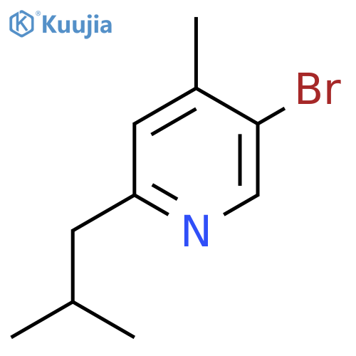 5-Bromo-4-methyl-2-(2-methylpropyl)pyridine structure