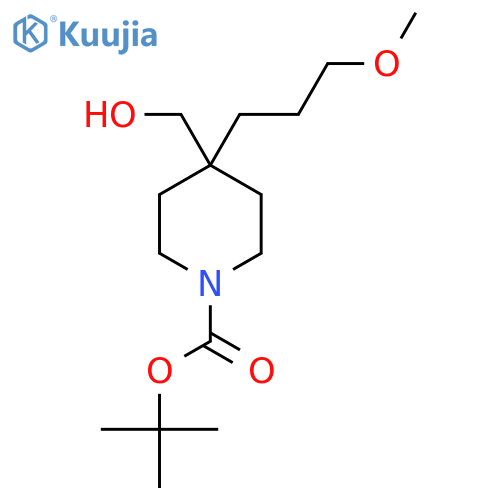 tert-Butyl 4-(hydroxymethyl)-4-(3-methoxypropyl)piperidine-1-carboxylate structure