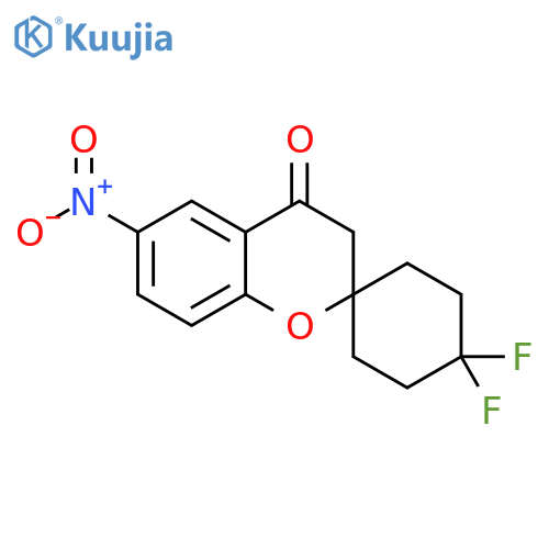 Spiro[2H-1-benzopyran-2,1'-cyclohexan]-4(3H)-one, 4',4'-difluoro-6-nitro- structure