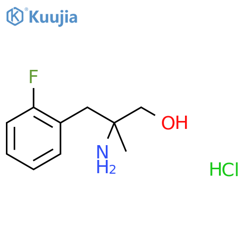 2-amino-3-(2-fluorophenyl)-2-methylpropan-1-ol hydrochloride structure