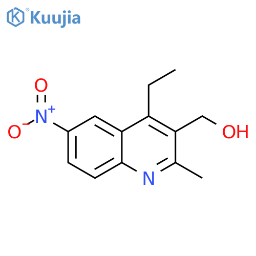 (4-ethyl-2-methyl-6-nitroquinolin-3-yl)methanol structure
