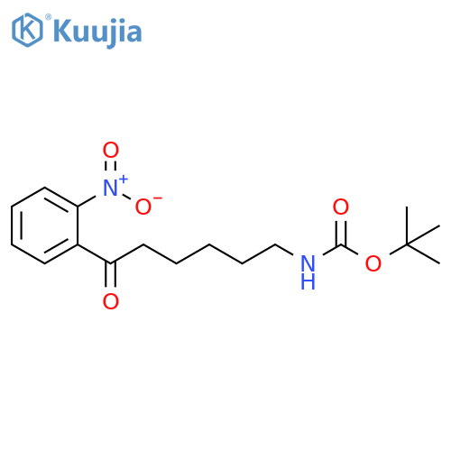 tert-butyl N-6-(2-nitrophenyl)-6-oxohexylcarbamate structure