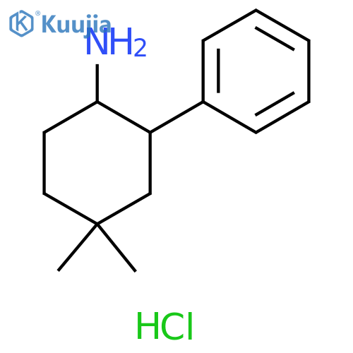 4,4-dimethyl-2-phenylcyclohexan-1-amine hydrochloride structure