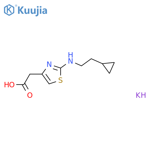 Potassium 2-{2-(2-Cyclopropylethyl)amino-1,3-thiazol-4-yl}acetate structure