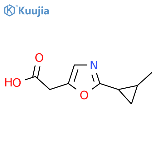 2-2-(2-methylcyclopropyl)-1,3-oxazol-5-ylacetic acid structure