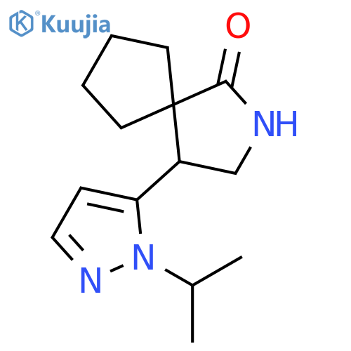 4-1-(propan-2-yl)-1H-pyrazol-5-yl-2-azaspiro4.4nonan-1-one structure