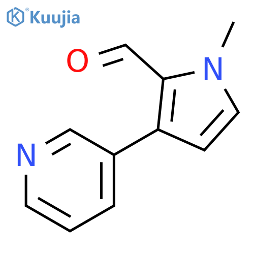 1-methyl-3-(pyridin-3-yl)-1H-pyrrole-2-carbaldehyde structure