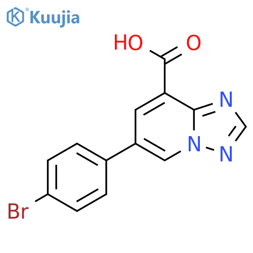 6-(4-bromophenyl)-1,2,4triazolo1,5-apyridine-8-carboxylic acid structure