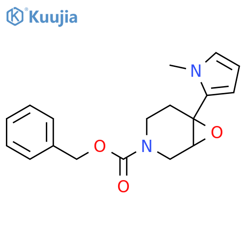 benzyl 6-(1-methyl-1H-pyrrol-2-yl)-7-oxa-3-azabicyclo4.1.0heptane-3-carboxylate structure