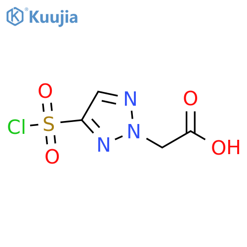 2-4-(chlorosulfonyl)-2H-1,2,3-triazol-2-ylacetic acid structure
