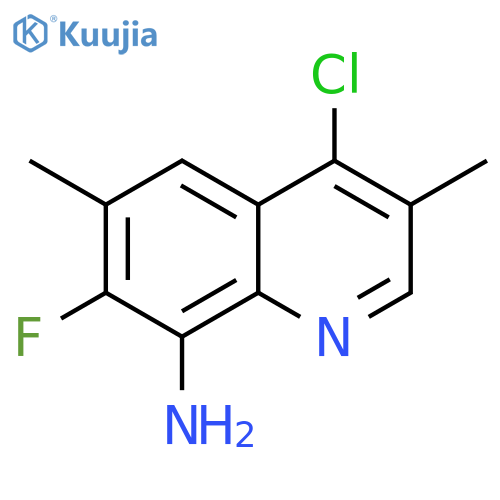 4-chloro-7-fluoro-3,6-dimethylquinolin-8-amine structure