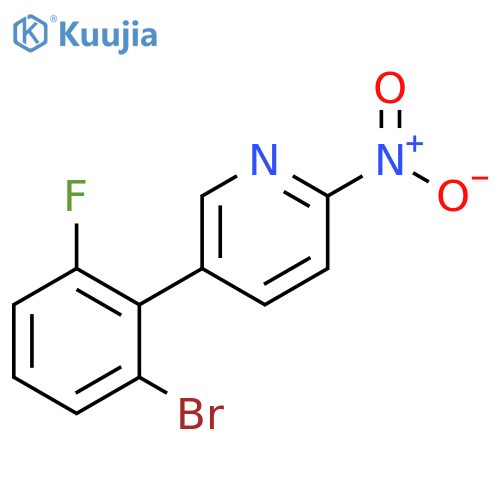 5-(2-bromo-6-fluorophenyl)-2-nitropyridine structure
